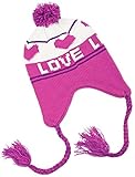 ニットキャップ ぼんぼん 耳付き キッズ (088  LOVE)