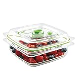 FoodSaver Vacuum Sealed Fresh Container 3-Cup, Crack/Shatter/Odor/Stain Resistant, BPA Free by FoodS