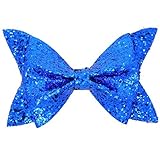 Creazyベビーガールズスパンコールリボンヘアピン頭飾り US サイズ: 10*7cm カラー: ブルー