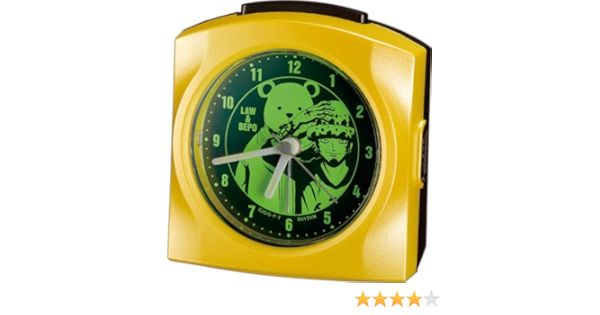 Amazon Co Jp シチズン リズム時計 Citizen ワンピースone Piece目覚まし時計 イエロー黄 アナログ トラファルガー ロー 4se436mn33 ホーム キッチン