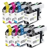 EasyECO Brother用 ブラザー LC111-8PK インク カートリッジ 8本セット(4色x2) LC111 LC-111 互換インク ICチップ残量表示検知機能付き対応機種：MFC-J987DN/DW、MFC-J980DN/DWN 、MFC-J897DN/DWN、MFC-J890DN/DWN、MFC-J877N、MFC-J870N、MFC-J827DN/DWN、MFC-J820DN/DWN、MFC-J720D/DW、DCP-J952N、DCP-J957N-B/W、DCP-J752N、DCP-J757N、DCP-J552N、DCP-J557N