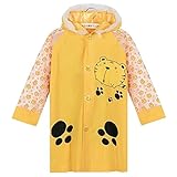イエロータイガーかわいい赤ちゃんレインジャケットレインコート幼児幼児雨がMを着用します