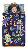 Baby Boom Toddler Nap Mat, Action Robots/Blue/Red by Baby Boom