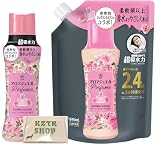 レノア アロマジュエル 本体 420ml+つめかえ用 特大サイズ 1040ml (ブルーミングブロッサムの香り)+オリジナルポケットティッシュ付き