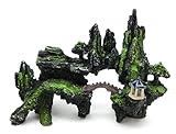 [セオヴェル]THEOVEL 水槽 アクセサリー 中国 西遊記 天竺 風景 ロック シェルター オーナメント / アクアリウム オブジェ / 渓谷 T0494