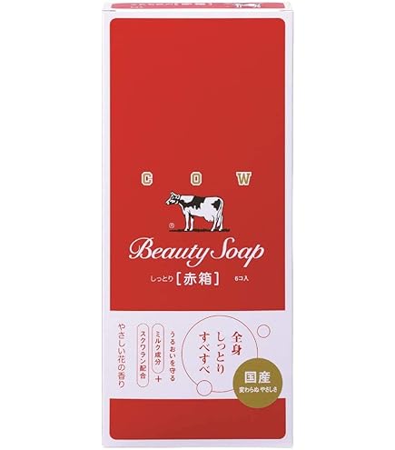 Amazon | カウブランド 牛乳石鹸 赤箱 石鹸 90g × 6個入 | ノー