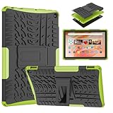 Doo Fi-re HD 10 /HD 10 Plus ケース 2023年発売 10.1インチ Fi-re HD 10 第13世代 タブレットケース スタンド式 耐衝撃 四隅加固 硬い PC+ソフトTPU 緩衝ゴム ラギッド 二重構造 滑り止め キズ防止 子供用 fi-re hd 10 ケース カバー（グリーン）