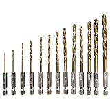 YideaHome 六角軸 ドリルビット ドリル刃セット 13本 1.5mm-6.5mm HSS鋼 ステンレス用ハイス鋼