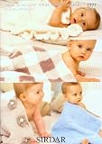 Sirdar Snuggly Snowflake Chunky Baby Shawl Blanket Knitting Pattern 1771 by Sirdar