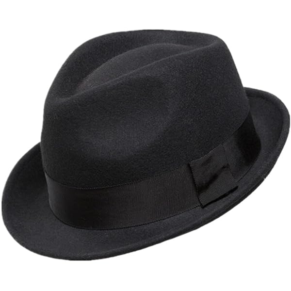 Amazon | 8(eight) (エイト) シンプルなネクタイ生地中折れハット黒