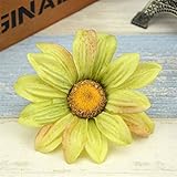 20個/ロット10 cm大きなシルクフラワーひまわり花ヘッドデイジーガーベラ花輪菊ウェディング装飾用フェイク花 One Size グリーン SEDFGJ32815688814