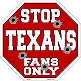 スマートブロンドTexansファンのみメタルノベルティOctagon Stop Sign bs-209