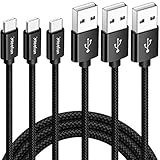 USB Type C ケーブル【1m 3本】CLEEFUN 3A急速充電 QC3.0対応 タイプｃ充電ケーブル 高耐久 ナイロン USB A to USB C ケーブル Xperia 10II XZ1 XZ2 XZ3, Galaxy A20 A21 A50 S20 S10 S10+ S10e S9 S8, Note 20/10/9/8, SwitchなどのType -C機器対応