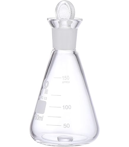 Amazon.co.jp: Amosfun 150Ml 狭い 口 三角フラスコ 目盛り付き