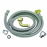 ワット真鍮&チューブd60u 3 / 8メス圧縮X 3 / 8メス圧縮X 60-inchユニバーサルstainless-steel Dishwashe ツイン 7223-60-38-5E