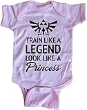 BrainジュースTees Train Like A Legend Look Like A Princess Zelda Baby One Piece カラー: ブルー