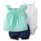 カーターズ Carter's ボディスーツ + チュニック + パンツ 豪華3点セット 3-Piece Bodysuit & Diaper Cover Set NB (50-55cm)