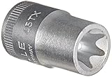 Stahlwille 45TX-E12 Steel External Torx Screw Socket, 3/8' Drive, 6 Points, 11.1mm Diameter, 28mm Le