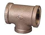 Everflow Supplies BRRT0341-NL 3/4 X 3/8-Inch Brass Reducing Tee, Lead Free [並行輸入品]