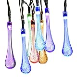 Outdoor Solar String lights,Oak Leaf 20 feet 30 LED String Lights Waterproof Solar Powered Fairy Lig