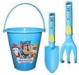 Nickelodeon Paw Patrol Kids Combo Pack of Trowel, Cultivator & Plastic Bucket, PWP1603, Size: Kids [