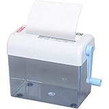 アイリスオーヤマ(IRIS OHYAMA) ハンドシュレッダー 家庭用 卓上 ストレートカット ダストボックス1.5L コンパクト H62ST ブルー