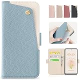 CASSYOOK 適用 Google Pixel 7a ケース 手帳型 可愛い Pixel7a 手帳型ケース グーグル ピクセル 7a ケース手帳型 かわいい カード収納 横置き機能 財布型 全面保護 衝撃吸収 Pixel 7a スタンド機 能付き Google Pixel 7a 携帯ケース シンプル おしゃれ バイカラー(ブルー)