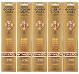 Gonesh お香スティック エクストラリッチコレクション ムスク 5パック 合計100本