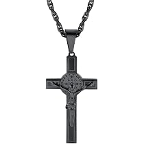 Jesus Cross Necklace for Men Women 