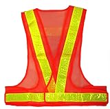 エース神戸 反射材付夏用サマーベストオレンジメッシュ・ライムイエローテープSV50-OL