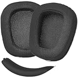 G933 G935 イヤーパッド - defean 交換用イヤークッションイヤーパッドとヘッドバンド Logitech G933 G935 G633 / g 933 g 935 g 633 Artemisヘッドフォンに対応 (ファブリックイヤーパッド+ヘッドバンド)