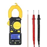 KKmoon ポータブル デジタル クランプメーター マルチメータ 4000カウント 自動レンジ AC/DC電圧 AC電流 容量 抵抗値 周波数 導通性 ダイオード 温度 Hz測定 バックライト付き 