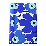 【鶴三工房】 ギフトBOX付 ジャバラ式 母子手帳ケース マルチケース marimekkoの生地使用 ブルー