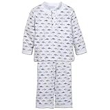 フェザーベビー男の子服ピマコットンSupersoft Long Sleeve Romper PJセット – シャツとパンツセット