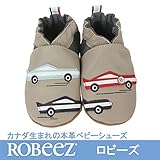 [ロビーズ ]Robeez 本革ベビー靴 ソフトソール APMAアメリカ足病学協会認定の赤ちゃん靴 ファーストシューズ ベビーシューズ ベビー靴 室内履き 保育園 上靴 (18-24mos, RACE