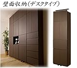 壁面収納 デスクタイプ60cm幅ダークブラウン色 【ウォールラック】【壁面収納】【ウォールディスプレイ】【幅60cm】