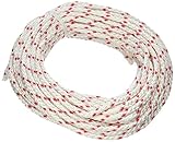 Lehigh Group 50ft. White & Red Polypropylene Diamond Braid Rope BPE850W