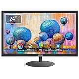 ZFTVNIE モニター 24インチフルHD pcモニター1920 x 1080P非光沢ディスプレイ5ms 75Hz HDMI VGA 傾き調整 広い視野角