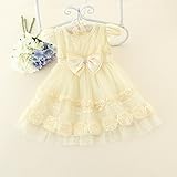 M.Z.L　 高品質 プリンセス 子供用 ドレス / ワンピース　キッズ 衣装 /　結婚式 発表会 ジュニア フォーマル ピンク　イエロー (100cm, イエロー)