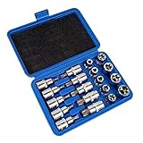 B Blesiya 1組　19のドリルビットソケット　1/2パワーナットドライバドリルビット　クロムバナジウム鋼　修復ツール