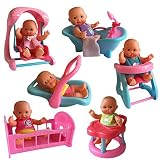 6 Piece Mini Doll Set