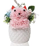 REEMONDE 創意プレゼント ソープフラワー　枯れない花　石鹸花　動物タイプ　メッセージカード付き　インテリア　入浴剤　バレンタインデー　クリスマス　母の日　誕生日　祝い　昇進　転居等のベストギフ