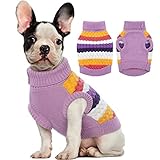 Kuoser 犬用セーター 犬服 保温服 ニット ハイネックセーター 防寒服 ニットパターン 柔軟 厚み 犬の服 小型犬 中型犬 秋冬 防寒対策 猫服 オシャレ 可愛い 誕生日 聖夜 新年 ペットウェア犬服 レッドXL