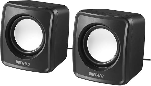 バッファロー BUFFALO PC用スピーカー USB電源コンパクトサイズ ブラック BSSP105UBK - 1
