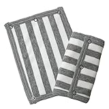 プラチナムベイビー★日本製 パイル地 よだれパッド★ボーダー (グレー)