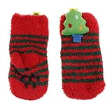 Lovoski クリスマス　　ソックス　　新しい　かわいい　子供　サンタ　暖かい　スリッパ　　冬　　動物カートン　　全5スタイル - クリスマスツリー