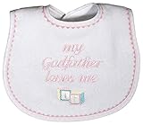 Dee Givens and CoRaindrops 6690 Raindrops 6690 -My Godfather Loves Me- Small Bib-Pink