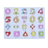 Domybest 子供パズル 木製 赤ちゃんパズル 素敵な小さな英字のモデリング 知育玩具 認識力 児童 キッズ 幼児 男の子 女の子 カラフル 12ヶ月以上