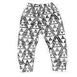 Plus Nao(プラスナオ) 子供用 パンツ 長ズボン 総柄プリント カジュアルスタイル 男の子 女の子 ベビー キッズ 70 80 90 10 90 グレー三角