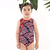 ONEBABY 女の子水着 ベビーワンピース式水着　子供ミズギ　ビキニ　ショートパンツ 中華風 (110#)